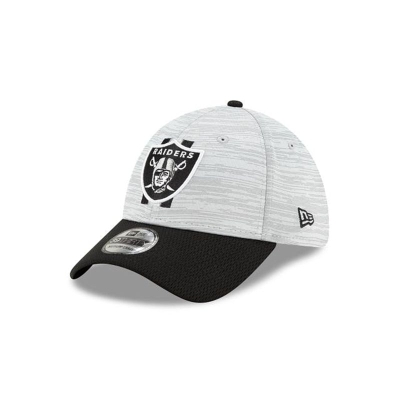 Black Las Vegas Raiders Hat - New Era NFL Official NFL Training 39THIRTY Stretch Fit Caps USA4728196